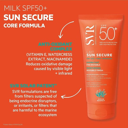 Lapte Protector Solar, Svr Sun Secure SPF50+, 100ml