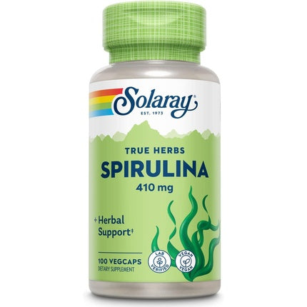 Supliment alimentar, Solaray, Spirulina 410 mg, verde