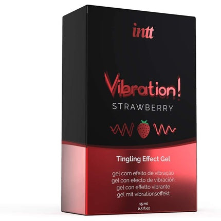 Gel Masaj Intt, Vibration, Căpșuni, Negru