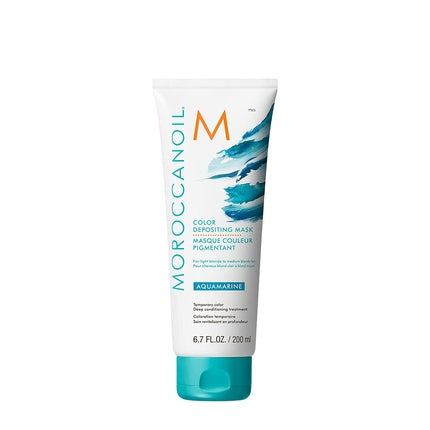 Masca colorantă păr Moroccanoil Aquamarin, 230g