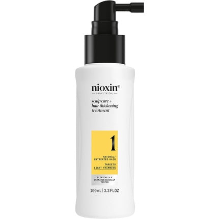 Ser tratament scalp Nioxin System 1, 100ml, alb