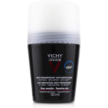 Deodorant roll-on, Vichy, Homme 48h, piele sensibila, 50ml