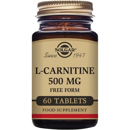 Tablete L-Carnitine, Solgar, 500mg, 60 bucăți, vegan