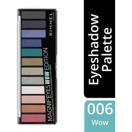 Paletă fard de pleoape, Rimmel, Magnif'Eyes WOW Edition, 18g