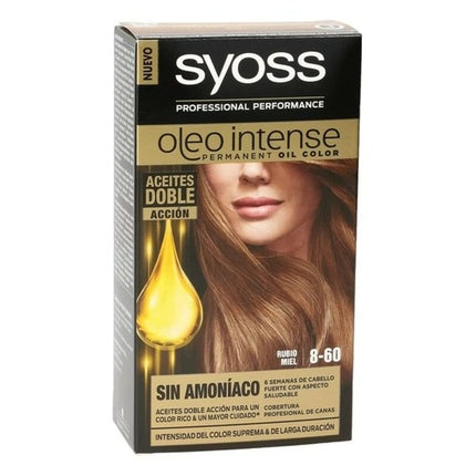 Vopsea de păr permanentă, Syoss, Oleo Intense, blond miere