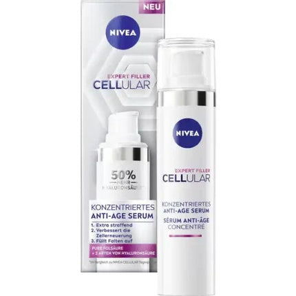 Ser anti-îmbătrânire, Nivea, Expert Filler, alb