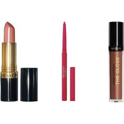 Ruj Revlon Super Lustrous, Nude, Creion contur buze, Gloss Choco Crush