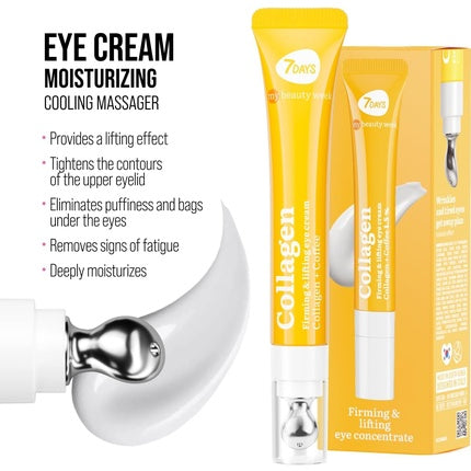 Cremă ochi, 7DAYS, colagen, cofeină