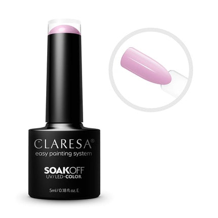 Lac de unghii gel, Claresa, SoakOFF, roz, 5ml