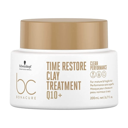 Tratament cu Argila pentru Par, Schwarzkopf BC Time Restore, 200ml