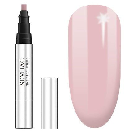 Lac de unghii, Semilac, One Step, bej, 3ml