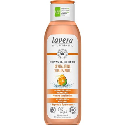 Gel de duș, Lavera Revitalizing, portocală și mentă, 250 ml
