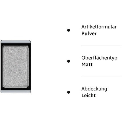 Fard de pleoape, Artdeco, color intens, argintiu, alb, perlat, 1g