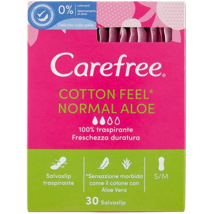 Absorbante zilnice, Carefree, Aloe, 30 buc