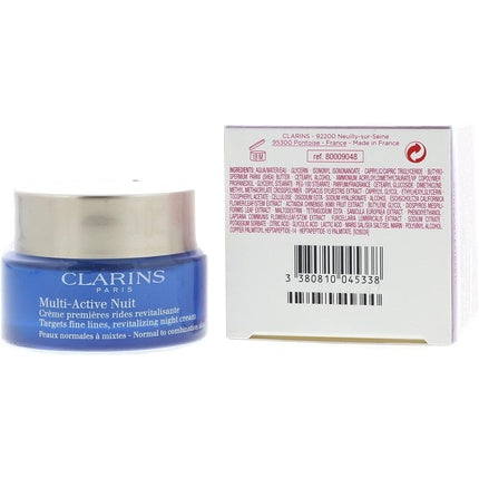 Cremă de noapte, Clarins, Multi Active, albastru