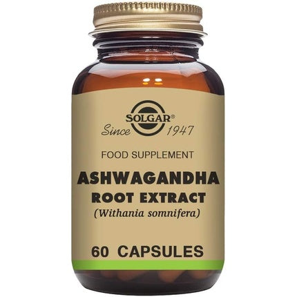 Extract de rădăcină Ashwagandha Solgar, supliment adaptogen, vegan, 60 capsule