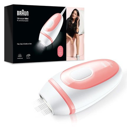 Aparat epilare IPL, Braun Silk-Expert Mini, alb roz