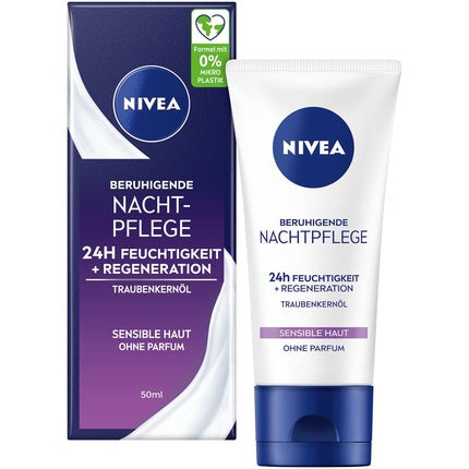 Crema de Fata, Nivea, Soothing Night Care, Piele Sensibila