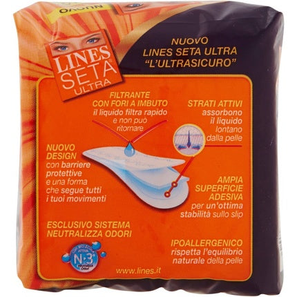 Absorbante Lines Seta Ultra, 14 buc, portocaliu
