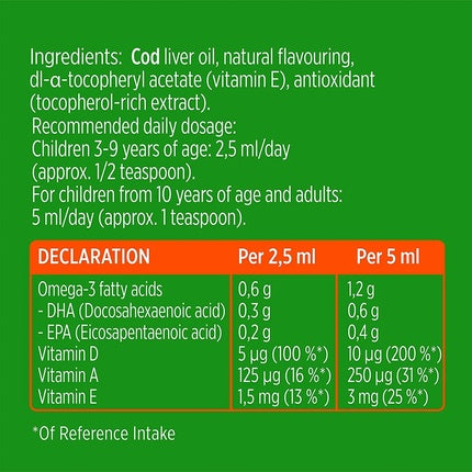Ulei ficat de cod, Fotopharmacy, 250ml, tutti frutti