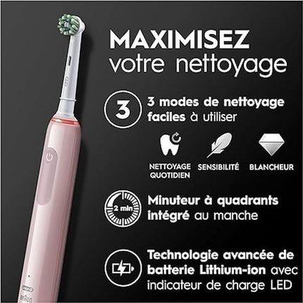 Periuță electrică Oral-B, Pro Series 3, roz