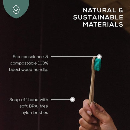 Periuță de dinți Georganics, medie, eco-friendly