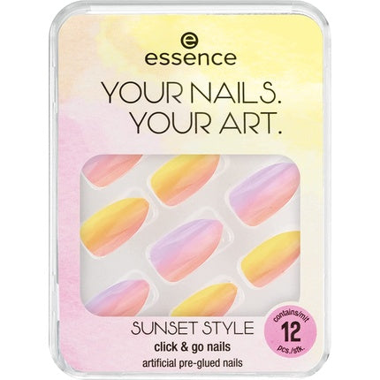 Unghii False, Essence, Sunset Style, multicolor, set 12 buc