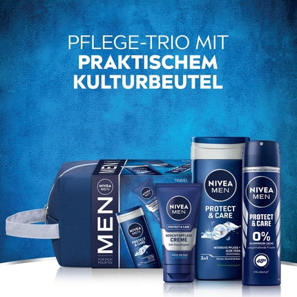 Set Îngrijire Bărbați Nivea, Protect & Care, albastru