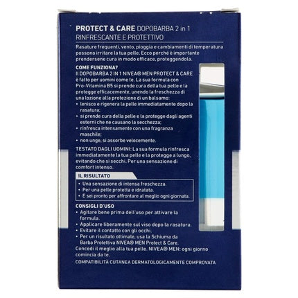 Aftershave Nivea Men, Protect & Care, 100ml, Albastru