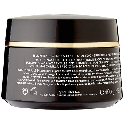 Exfoliant corp, Collistar, Nero Sublime, negru, 450ml