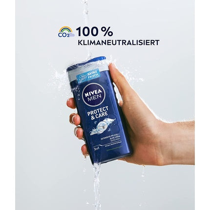 Gel de Duș, Nivea Men, Protect & Care, albastru, 250ml
