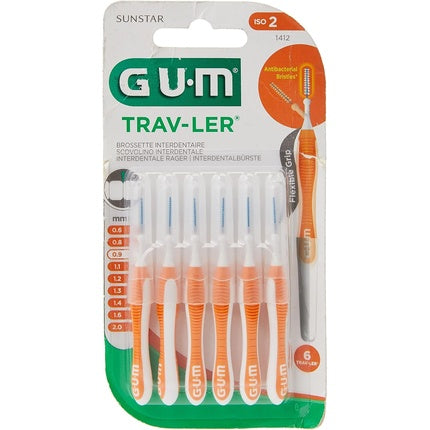 Periuțe interdentare, Gum, Travel 0.9 mm, pachet 6 bucăți