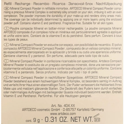 Pudră compactă, Artdeco, 10 Basic Beige, 9g