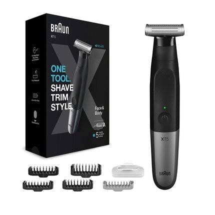 Trimmer Braun XT5100, negru/argintiu