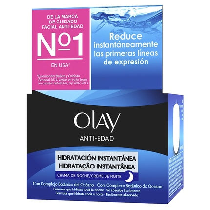 Cremă de noapte, Olay, Anti-Wrinkle, 50ml, alb și albastru