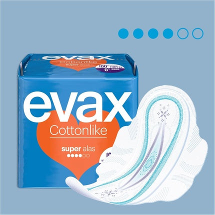 Absorbante Evax Cottonlike, 24U, super alas, albastru