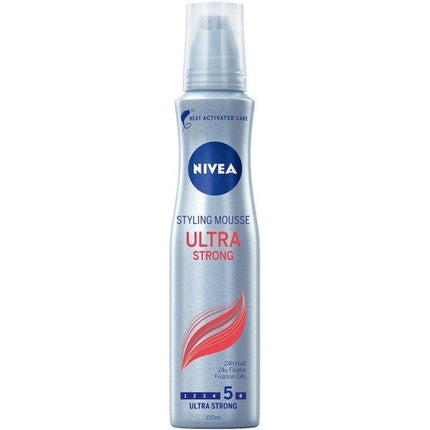 Spumă păr, Nivea, Ultra Strong, 150ml, argintiu