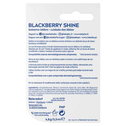 Balsam de buze, Labello, Blackberry Shine, 5.50ml