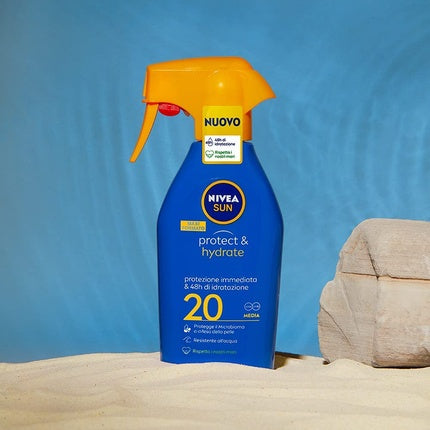 Spray de Protectie Solara, Nivea, Sun Protect & Hydrate FP20, 300ml
