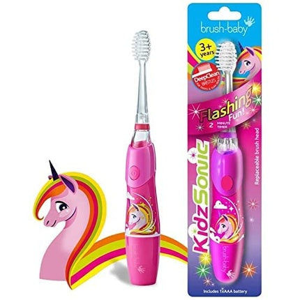 Periuță de dinți electrică, Brush-Baby, KidzSonic, unicorn