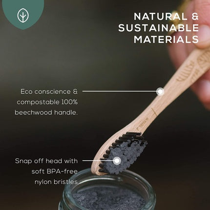 Periuță dințială Georganics Beech, Adult, Soft