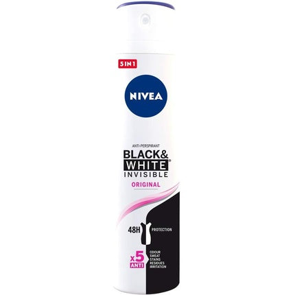 Deodorant Anti-perspirant Spray, Nivea Black & White Invisible, 200ml