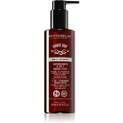 Gel de curățare, Phytorelax, 2 in 1 pentru barbă și față, 200 ml