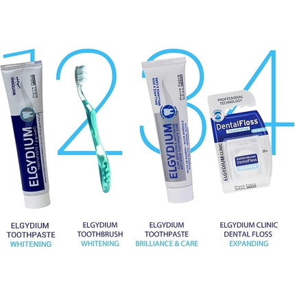 Periuță dinți, Elgydium, Whitening, albastru