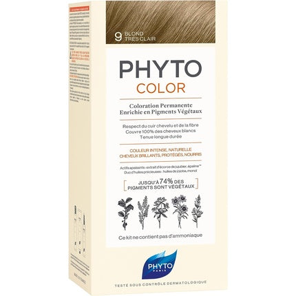Vopsea de păr, Phyto, PhytoColor 9, blond deschis