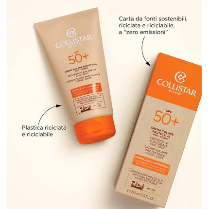 Cremă de protecție solară Collistar SPF 50+, 150ml, ecologic