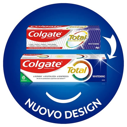Pastă de dinți, Colgate, Total Whitening, cu ingrediente antibacteriene, 75ml