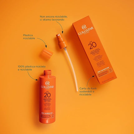 Lapte bronzant hidratant, Collistar, Spray SPF20, 200ml