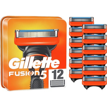 Rezerve ras, Gillette, Fusion5, 12 buc, portocaliu