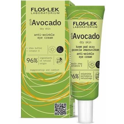 Cremă antirid ochi, Floslek, avocado, 30ml